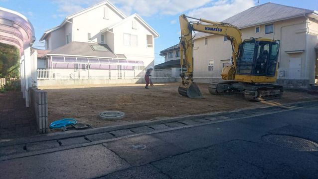 己斐東木造２階建解体の画像